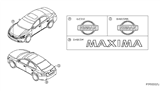 Diagram for 2013 Nissan Maxima Emblem - 62890-9N00A