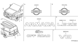 Diagram for Nissan Armada Emblem - 80894-EA500