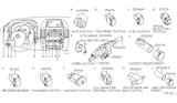 Diagram for 2007 Nissan Quest Turn Signal Switch - 25540-ZM01B