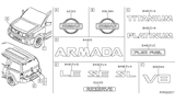 Diagram for 2015 Nissan Armada Emblem - 90891-7S005