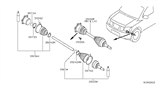 Diagram for Nissan Armada Axle Shaft - 39100-7S000