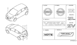 Diagram for Nissan Versa Note Emblem - 62890-3VA0A