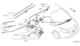 Diagram for 2015 Nissan Versa Note Wiper Arm - 28881-3WC1A