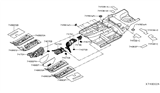 Diagram for 2014 Nissan Versa Note Exhaust Heat Shield - 74758-3BA0A