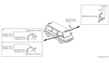 Diagram for Nissan Van Car Mirror - 96302-17C01