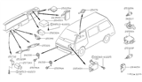 Diagram for 1987 Nissan Van Brake Light Switch - 25320-V5000