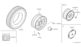 Diagram for Nissan Sentra Lug Nuts - 40224-D0200