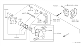 Diagram for Nissan Pulsar NX Brake Caliper Repair Kit - 41120-03A25