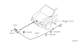 Diagram for 2001 Nissan Frontier Hood Cable - 65620-3S500