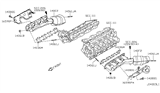 Diagram for 2022 Nissan Armada Exhaust Manifold Gasket - 14036-1LA0A