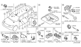Diagram for 2021 Nissan Armada Seat Heater Switch - 25500-1LA0A