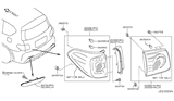 Diagram for 2022 Nissan Armada Bumper Reflector - 26560-5ZW0A