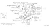 Diagram for 1995 Nissan Pathfinder Seat Cover - 87402-01F00