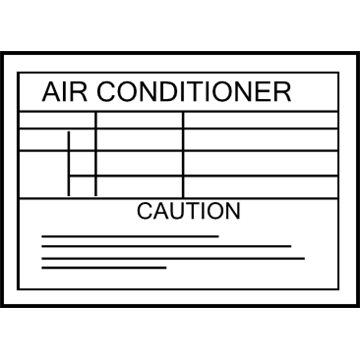 Nissan 27090-C985B Label-Caution,Air Conditioner