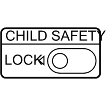 Nissan 82891-EG010 Label-Caution Child