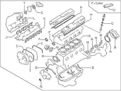Nissan 10101-0M625 Gasket Kit-Engine Repair