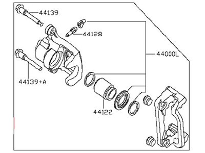 2014 Nissan Altima Brake Caliper Repair Kit - 44001-JA01B