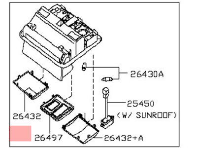 Nissan 26430-ZL03A Lamp Assembly-Map