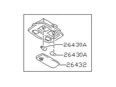 Nissan 26430-2Y002 Lamp Assembly-Map