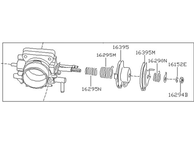 Nissan 16118-75P10 Throttle Valve Body Tps Sensor