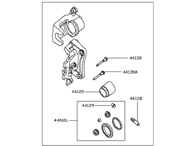 2020 Nissan Pathfinder Brake Caliper Repair Kit - 44011-1AA0A