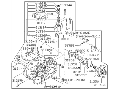 Nissan 31340-21X73 Housing Assembly-Converter,W/OIL Pump