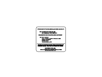 Nissan 990A2-7Z806 Label-Information,Parts Content