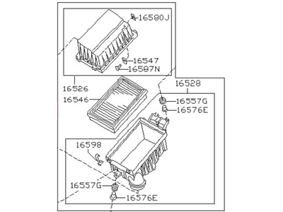Nissan Pathfinder Air Filter Box - 16500-4W005