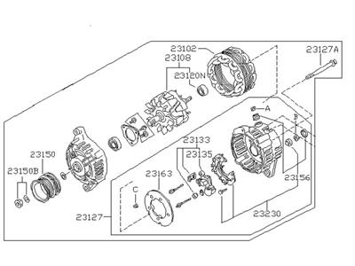 Nissan 23100-D4415 Alternator Assembly