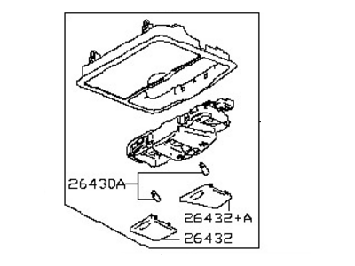 Nissan 26430-JN20A Lamp Assembly-Map