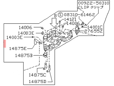 Nissan 14001-65E01 Manifold Assy-Intake