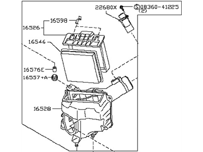 Nissan 16500-EV10A Air Filter Box Right
