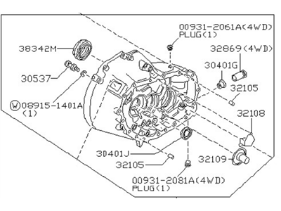 Nissan 30400-30R01 Clutch Housing Assembly