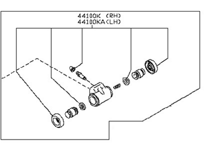 Nissan Wheel Cylinder Repair Kit - 44100-3HA0A