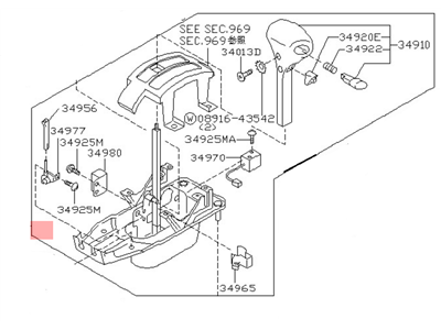 Nissan 34901-62J10 Transmission Control Device Assembly