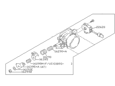 Nissan 16119-53J01 Manual Transmission Throttle Body / Chamber Assembly