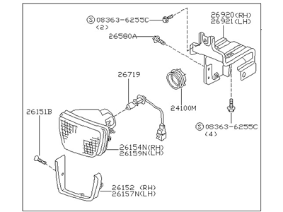 Nissan B6155-1E401 Lamp Assembly-Fog,LH