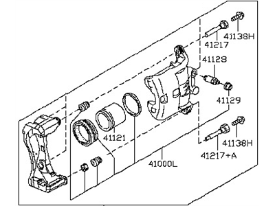 2014 Nissan Cube Brake Caliper Repair Kit - 41001-1FC0A