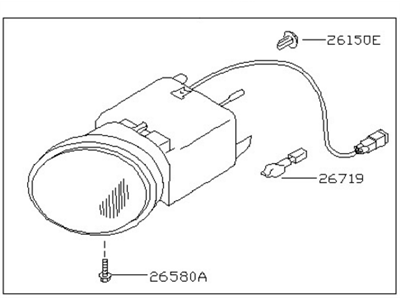 Nissan 26150-00Q00 Lamp Assembly-Fog,RH