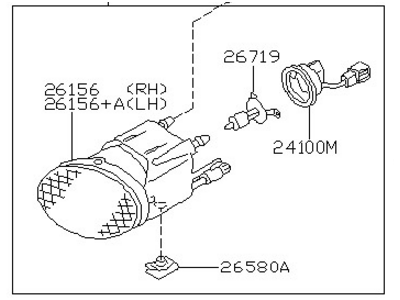 Nissan 26150-5Y725 Lamp Assembly-Fog,RH