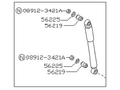 Nissan 56210-10G28 ABSORBER Shock Rear