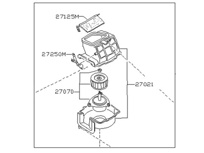 Nissan Sentra Blower Motor - 27200-60A10