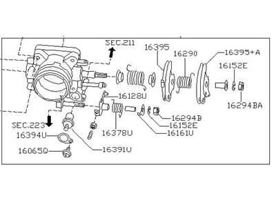 2000 Nissan Xterra Throttle Body - 16118-5S100
