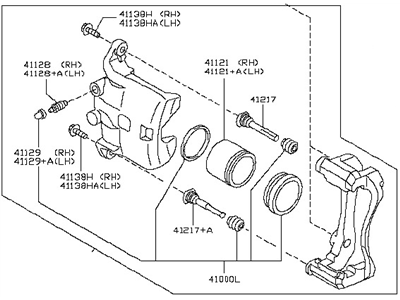 2015 Nissan Versa Note Brake Caliper Repair Kit - 41011-1HL0A