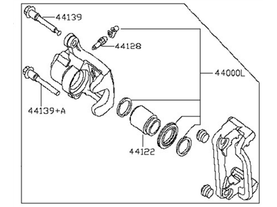 2013 Nissan Juke Brake Caliper Repair Kit - 44011-1KD0A