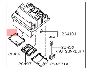 Nissan 26430-EA00A Lamp Assembly Map