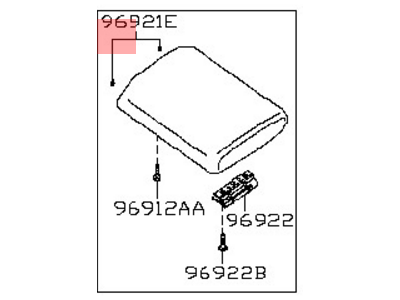 Nissan 96920-EA100 Lid-Console Box
