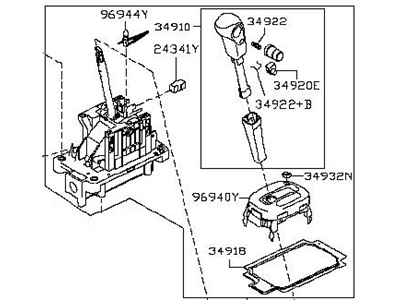Nissan 34901-1FC5A Transmission Control Device Assembly