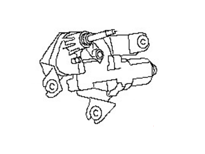 Nissan 28710-3NF0A Motor Assy-Rear Window Wiper