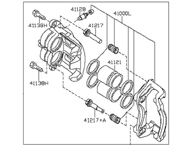 2012 Nissan Pathfinder Brake Caliper Repair Kit - 41011-ZS60A
